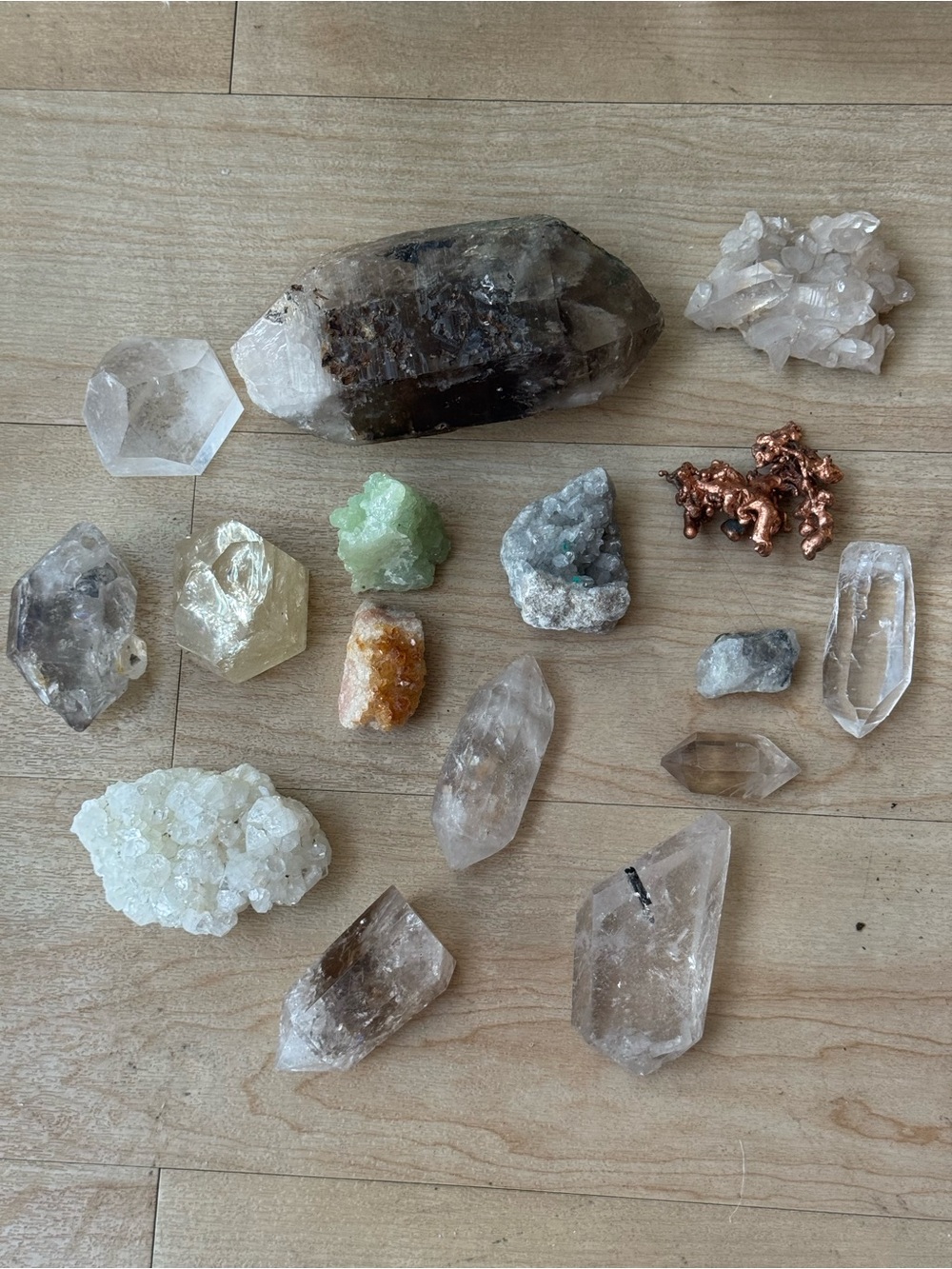 Natural Crystal & Mineral Collection – 9.2 LB – Quartz, Druzy & Copper